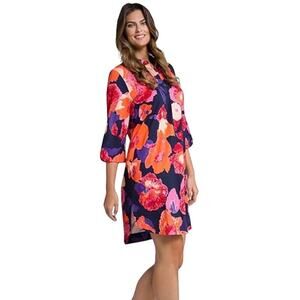 ULLA POPKEN‎ Floral Print Stretch Knit Tunic Dress Multicolor Size 20/22